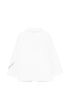 Blazer per bambina Elisabetta Franchi La Mia Bambina bianco con dettaglio logo EFGC0740GA022 0195 ElISABETTA FRANCHI 
