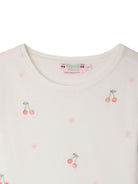 T-shirt per bambina Bonpoint bianca con stampa ciliegie S06GTSK00009 102 BONPOINT KIDS 