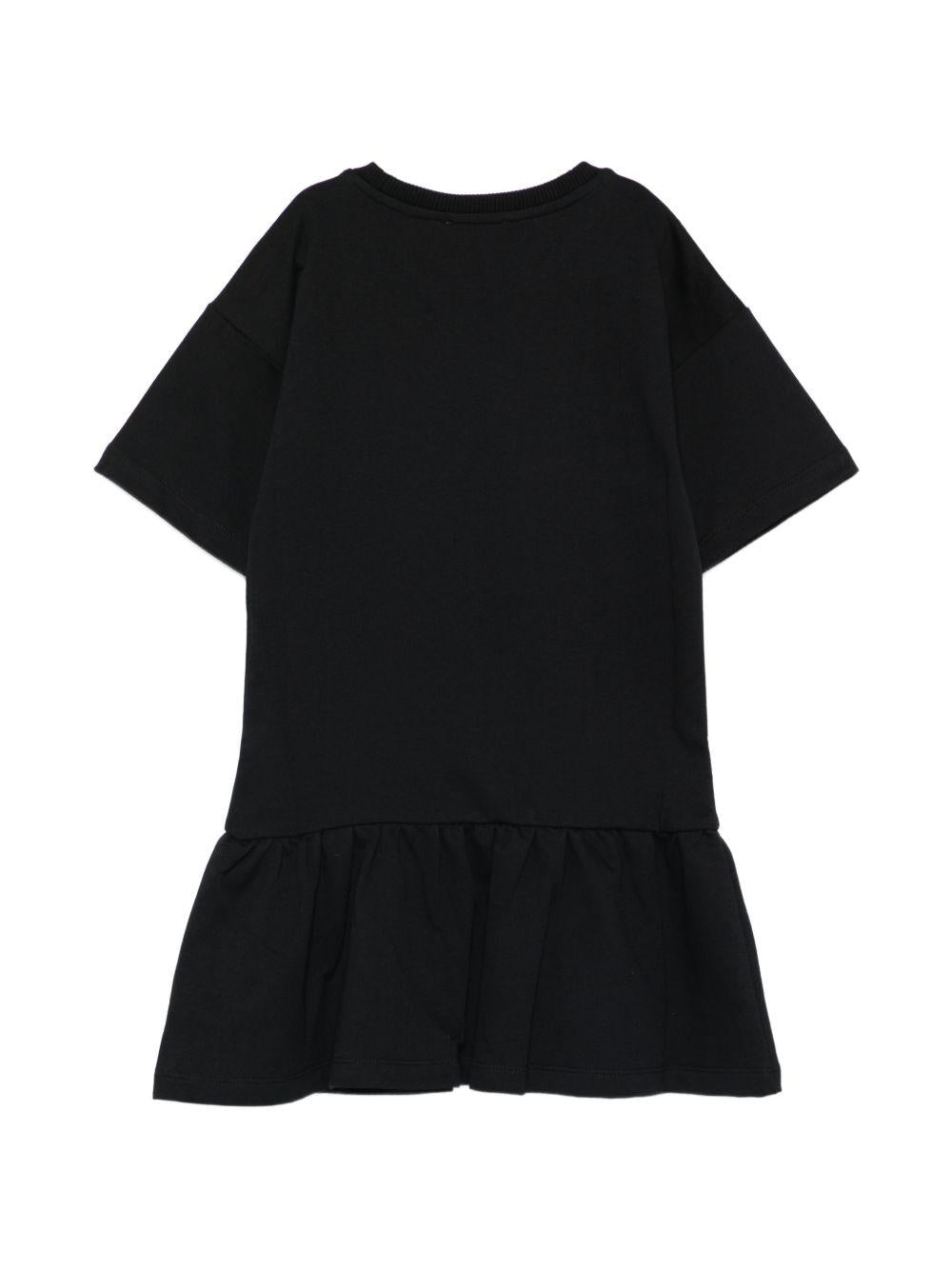 Abito da bambina Moschino Kids nero con stampa orsetto HDV0HLLCA19 60100 MOSCHINO KIDS 