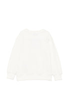 Felpa per bambini Moschino Kids bianca con stampa grafica HNF099LCA94 10063 MOSCHINO KIDS 