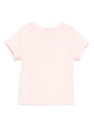 T-shirt per neonata Fendi Kids rosa con logo sul davanti BFI170 7AJ F0ZKY FENDI KIDS 