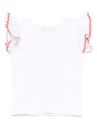 Top per neonata Mariella Ferrari bianco con dettaglio a smerlo TSC3 500 P012 MARIELLA FERRARI 