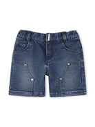 Shorts per neonato Givenchy Kids in denim con ricamo H30639 Z10 GIVENCHY KIDS 