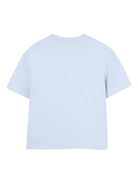 T-shirt per bambino Lanvin Enfant azzurra con scritta groffata N30360 79L LANVIN KIDS 