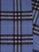 Sciarpa per bambino Burberry Kids blu con quadri a frangia 8117710 A6810 BURBERRY KIDS 