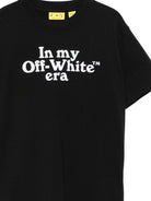 T-shirt per bambino Off-White Kids nera con stampa grafica 44BAA002S26J007 001 OFF WHITE KIDS 
