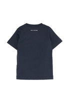 T-shirt per bambino Paul & Shark Kids blu con dettaglio squalo sul davanti WUM004LAA54 42370 PAUL & SHARK KIDS 