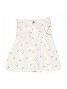Abito per neonata Petit Bateau bianco con stampa a fiori A0F3R 01 PETIT BATEAU KIDS 