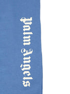 Pantaloni sportivo per bambino Palm Angels Kids azzurri con stampa logo PBXD001F25FLE001 4203 PALM ANGELS KIDS 