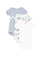 Set di tre body per neonato Petit Bateau multicolore con stampa grafica A0GYB 00 PETIT BATEAU KIDS 