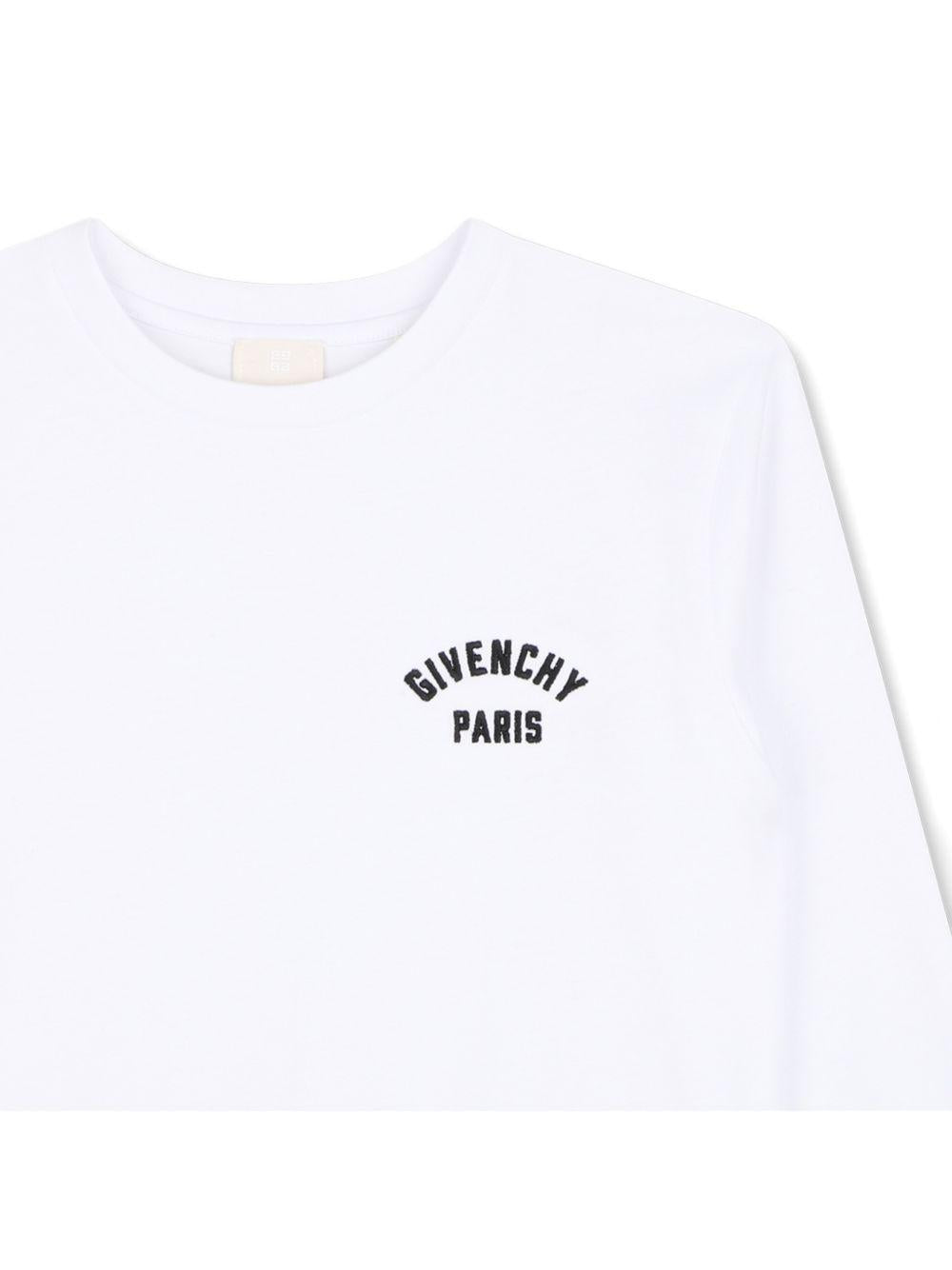 T-shirt per bambino Givenchy Kids bianca con logo sul davanti H31347 10P GIVENCHY KIDS 