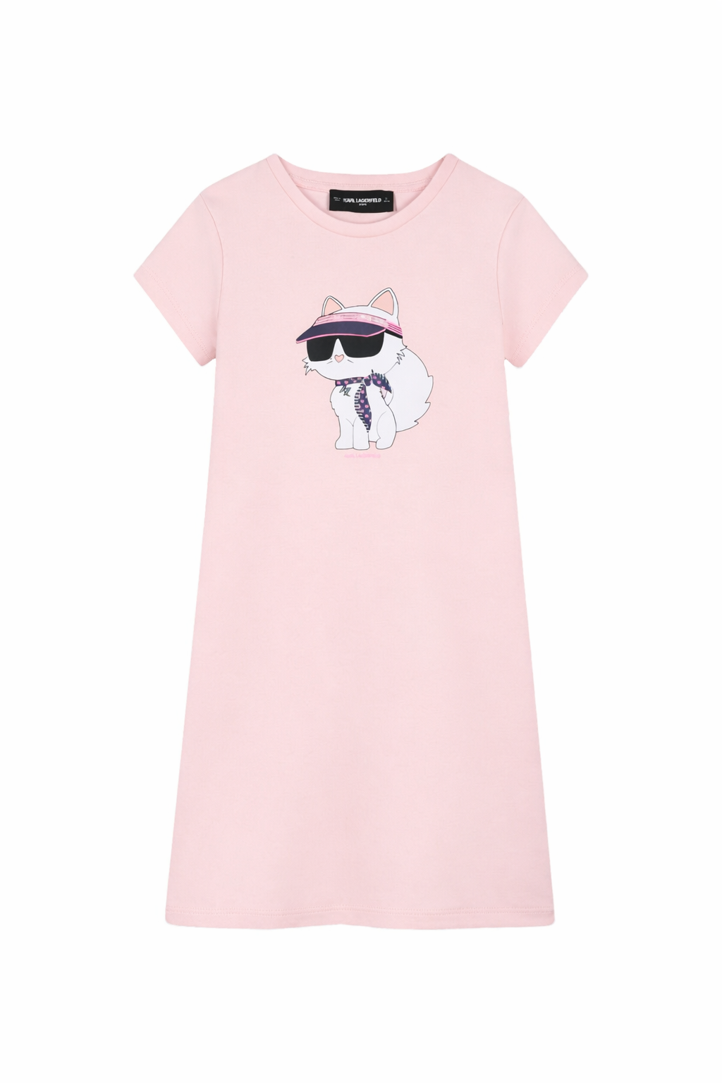 Abito per bambina Karl Lagerfeld Kids rosa con stampa grafica Z31155 46F KARL LAGERFELD KIDS 