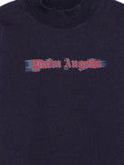 Felpa per bambino Palm Angels Kids blu con stampa con logo PBBA012F25FLE001 4625 PALM ANGELS KIDS 