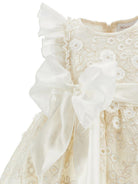 Abito per neonata Monnalisa bianco con dettaglio fiocco sul davanti 73G901 7943 0002 MONNALISA KIDS 