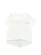 Set t-shirt e shorts per neonato Petit Bateau multicolor con colletto A0FA8 01 PETIT BATEAU KIDS 