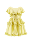 Abito per bambina Monnalisa giallo con ruches 17G904 7105 0014 MONNALISA KIDS 