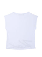 T-shirt per bambina Karl Lagerfeld Kids bianco con scritta sul davanti Z31164 10P KARL LAGERFELD KIDS 