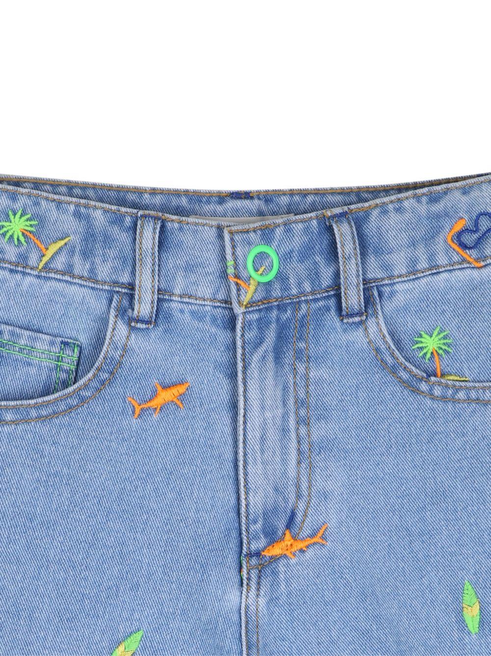 Shorts per bambino Billieblush blu con ricamo U21721 Z18 BILLIEBLUSH KIDS 