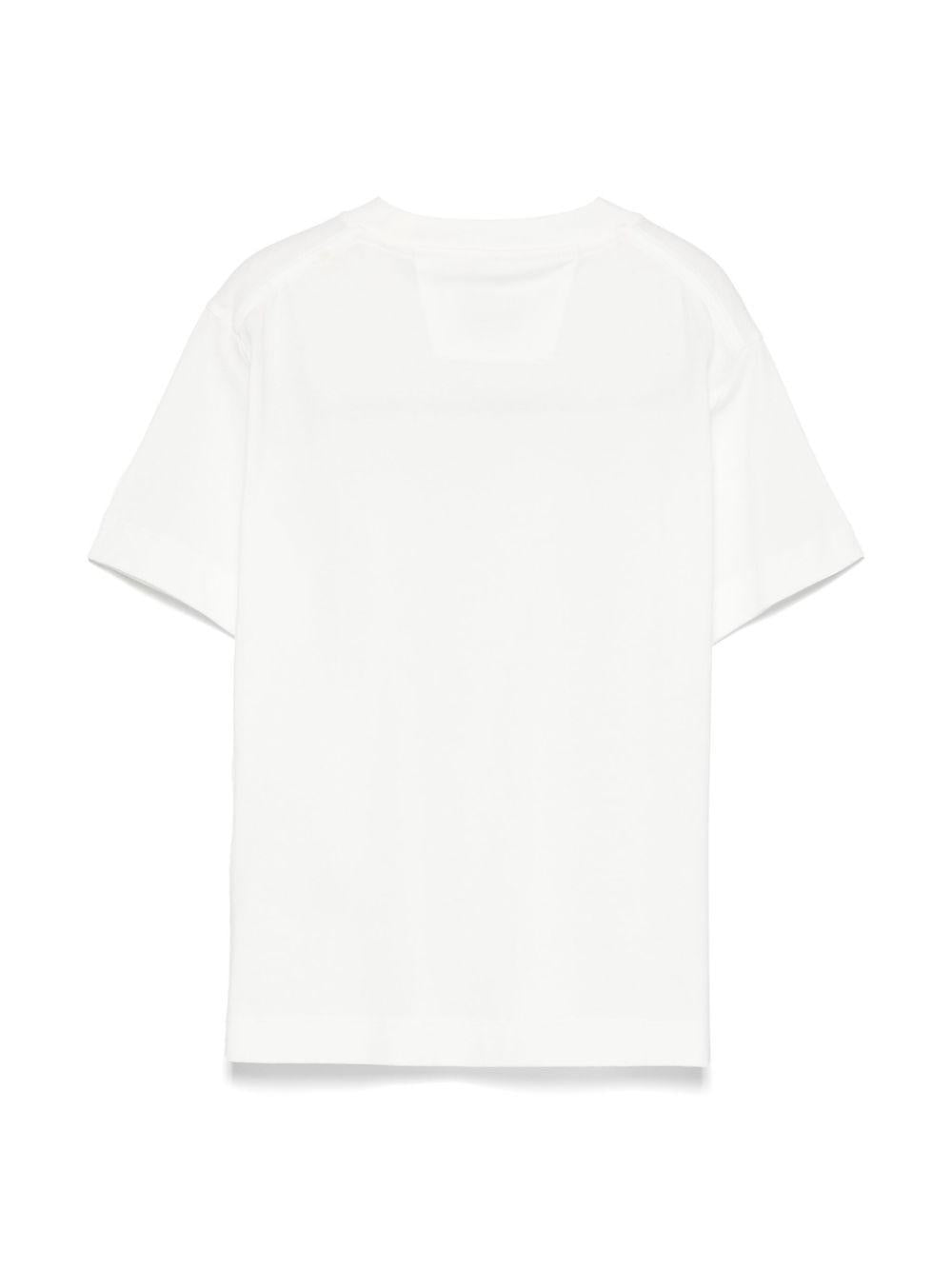 T-shirt con logo per bambino C.P. Company Kids bianco con orlo dritto CUM00ILAA17 10135 C.P.COMPANY KIDS 