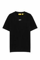 T-shirt per bambino Off-White Kids nera con stampa grafica sul retro 44BAA002S26J006 001 OFF WHITE KIDS 