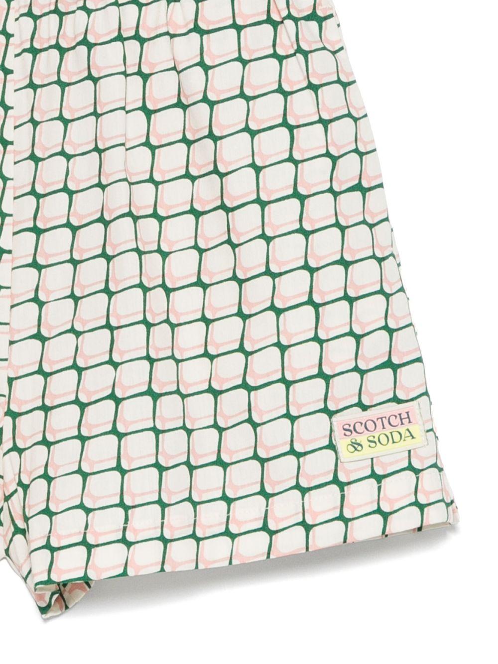 Shorts per bambina Scotch & Soda Kids beige con stampa 179300 270 SCOTCH&SODA KIDS 