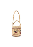Borsa in paglia per bambina Konges Slojd beige con dettaglio ciliegie KS105609 EGGNOG KONGES SLOJD KIDS 