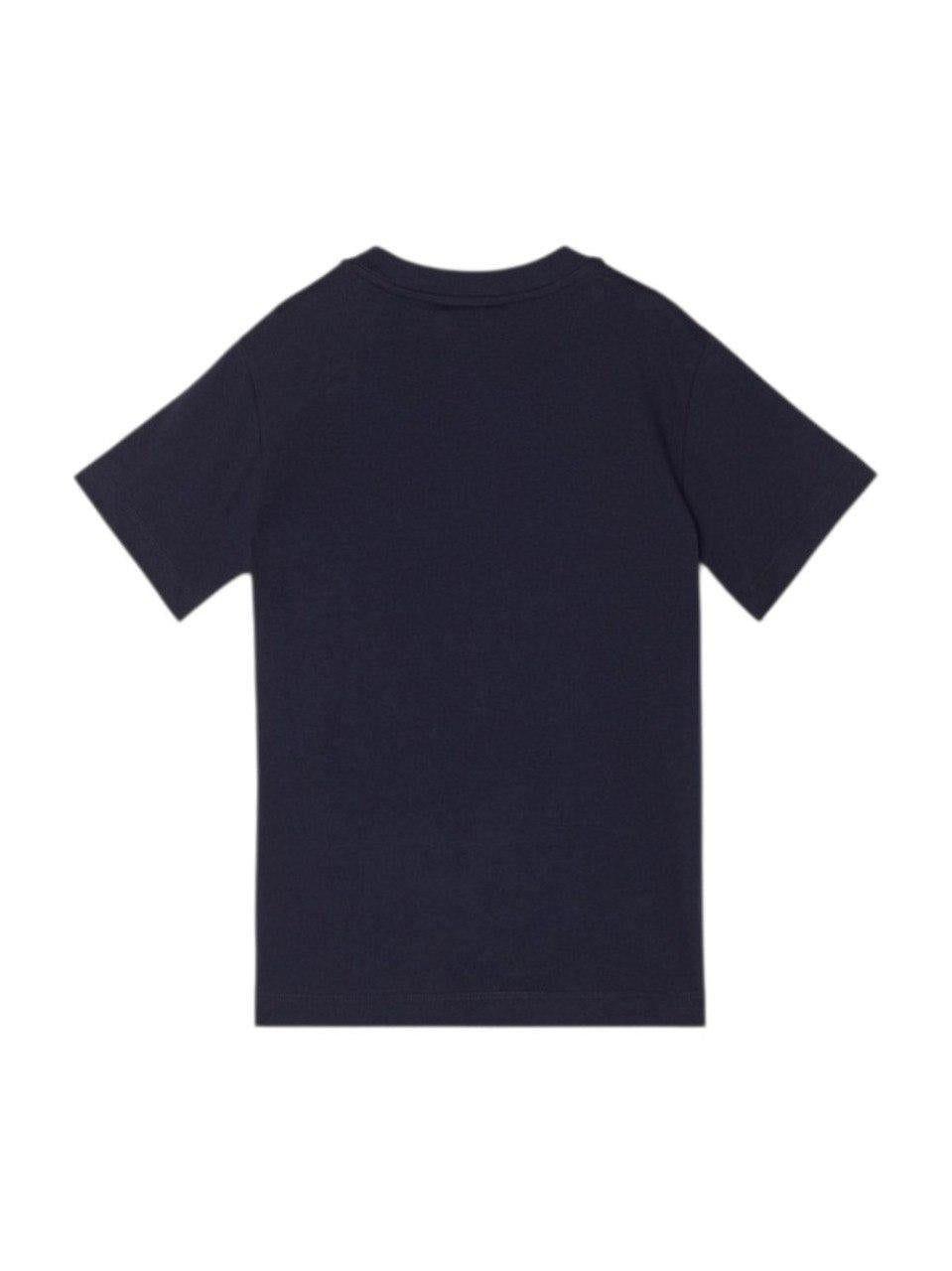 T-shirt per bambino Fendi Kids blu con stampa logo corda bianca JMI519 7AJ F1I11 FENDI KIDS 