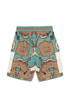 Pantaloncini per bambino Dolce & Gabbana Kids multicolore a fantasia L44Q18 G7P2K HV5XH DOLCE & GABBANA KIDS 