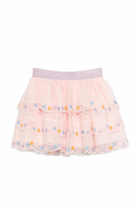 Gonna per bambina Stella McCartney Kids rosa con ricamo stelle TY7A31 Z1119 503 STELLA McCARTNEY KIDS 