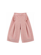 Pantaloni per bambina Monnalisa Kids rosa con placca con logo a cuore 37H400 8852 094F MONNALISA KIDS 