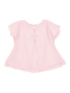 Blusa per bambina Monnalisa rosa con dettaglio fiocco posteriore 17G303 7113 0090 MONNALISA KIDS 