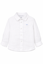 Camicia per neonato Emporio Armani Kids bianca con ricamo logo 8NHC02 3NEEZ 0100 EMPORIO ARMANI KIDS 