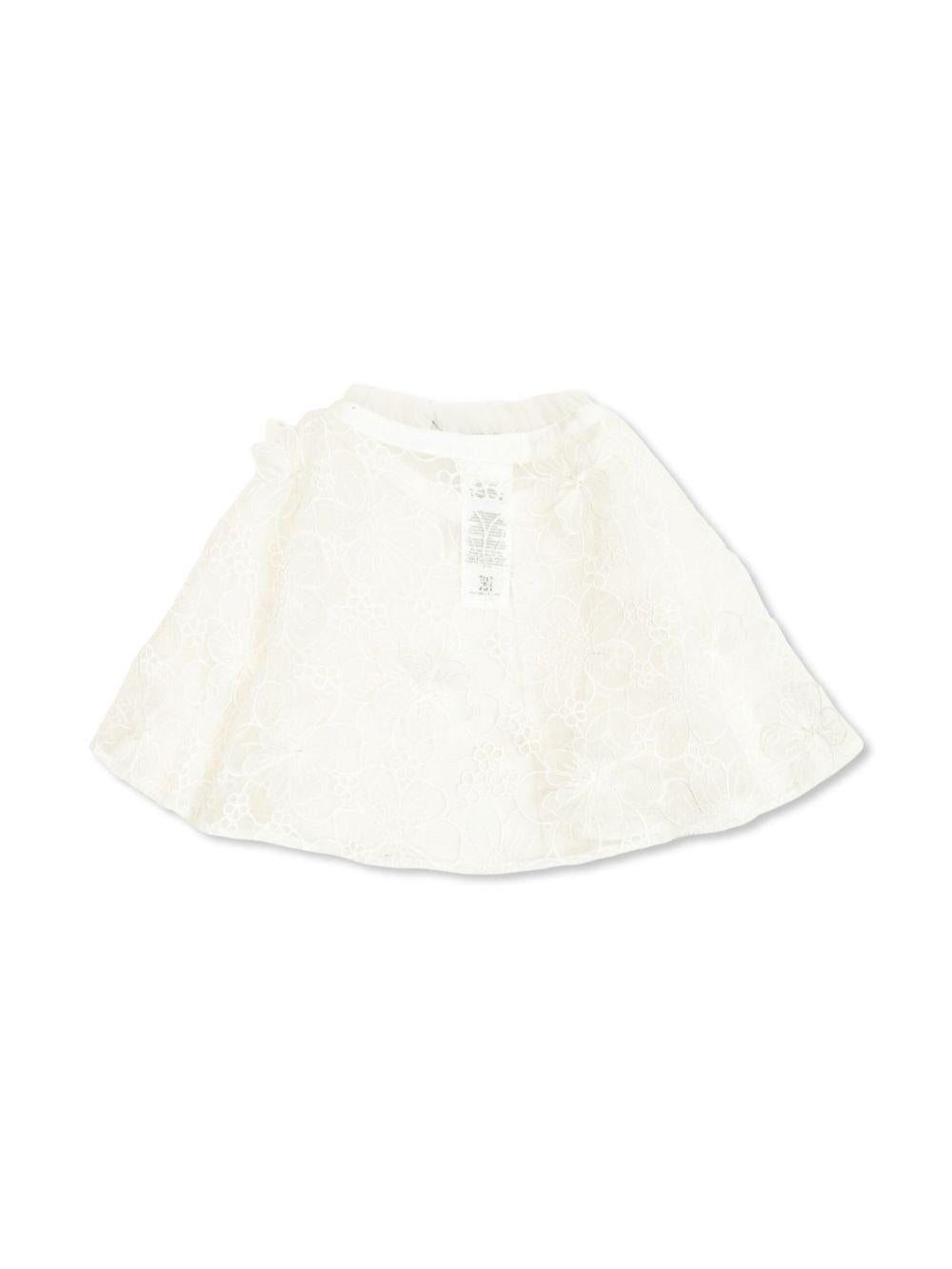 Mantella per bambina Self-Portrait Kids bianco a fiori SS25-713C-C WHITE SELF-PORTRAIT KIDS 
