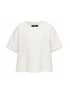 T-shirt per bambina Balmain Kids bianca con design crop BY4A01 Z3183 102BC BALMAIN KIDS 