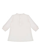 Abito per neonata Moschino Kids bianco con stampa animali MCV0A2LCA40 10063 MOSCHINO KIDS 