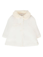 Cappotto per neonata Paz Rodrìguez bianco con colletto in pelliccia sintetica 009-112843 60 H56 PaZ RODRIGUEZ 