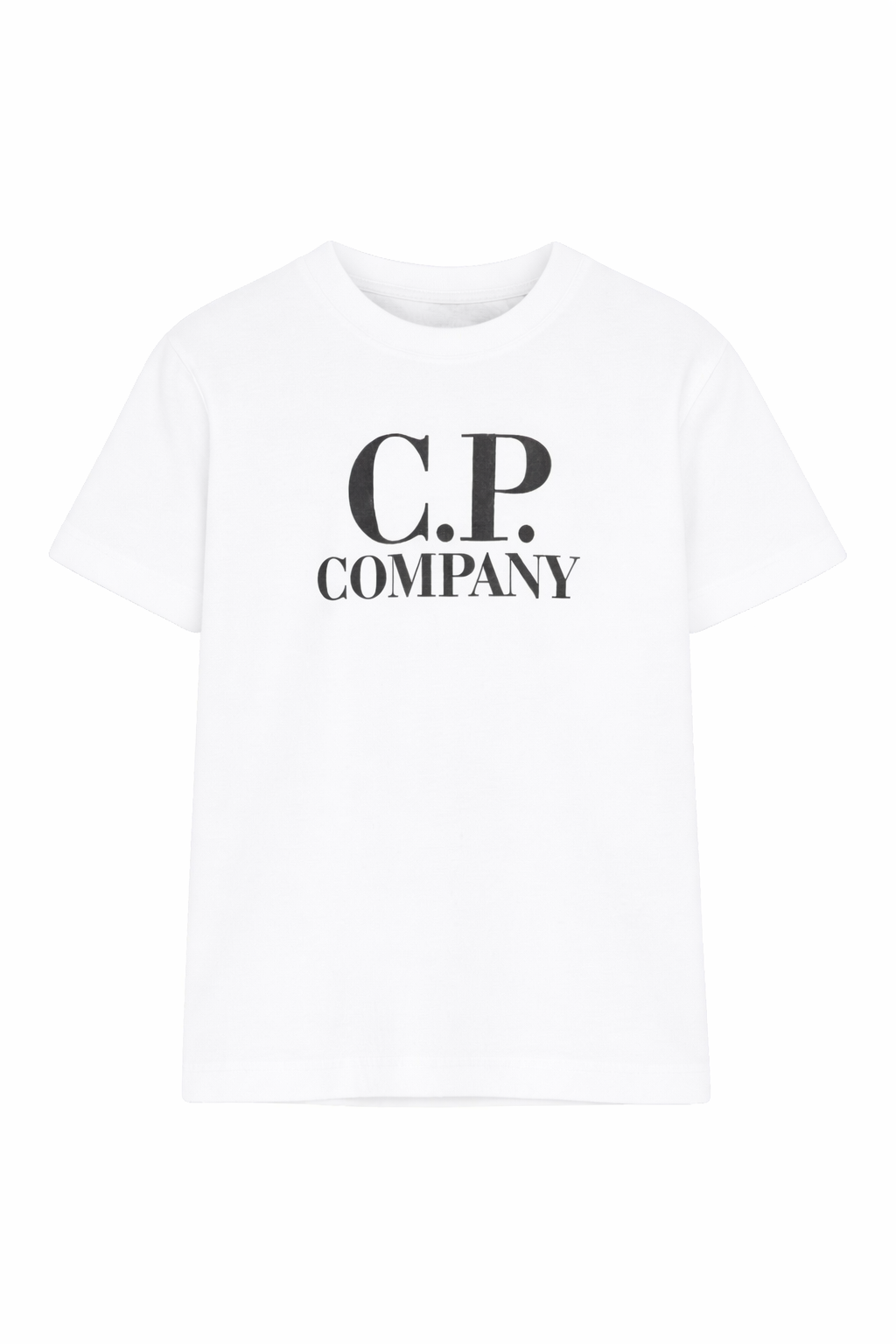 T-shirt per bambino C.P. Company bianca con logo sul davanti CPM006LAA17 10135 C.P.COMPANY KIDS 