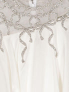 Abito con decorazione di cristalli MA FW24 G19 IVORY MAISON AVA 
