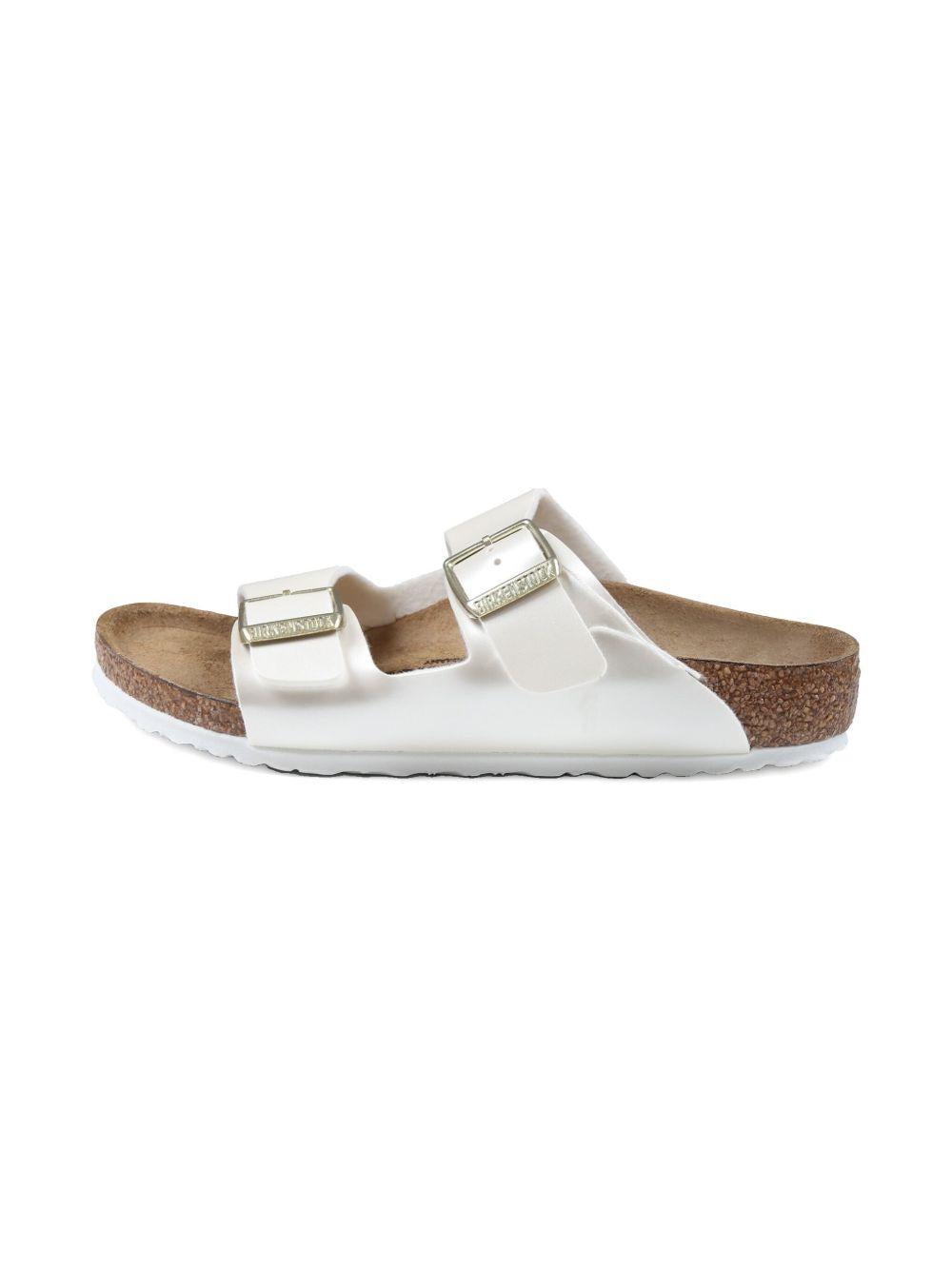 Ciabatte per bambina Birkenstock Kids Arizona bianche con doppia chiusura con fibbia 1029456 PEARL BIRKENSTOCK KIDS 