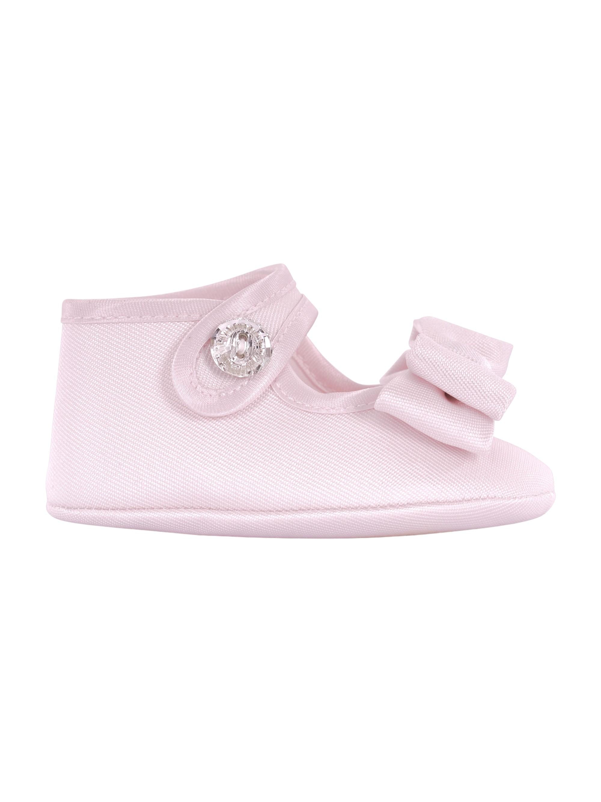Scarpe primi passi per neonata Monnalisa rosa con dettaglio fiocco 73G008 7302 0091 MONNALISA KIDS 