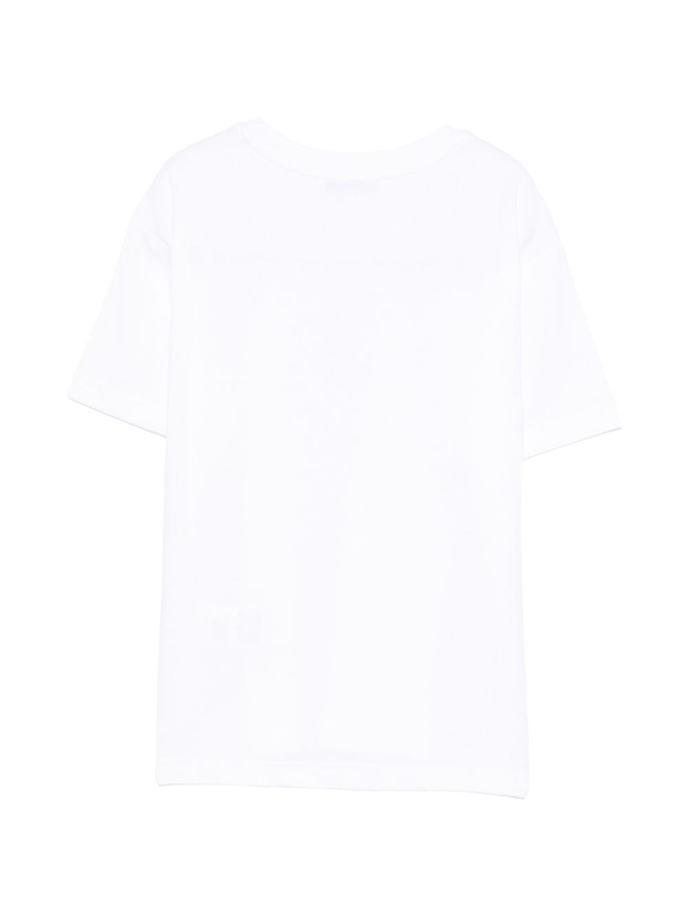 T-shirt per bambino MSGM Kids bianca con stampa grafica S6MSJBTH279 001 MSGM KIDS 