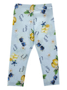 Leggins per bambina Monnalisa Kids azzurri con stampa Holiday Mood all-over 19G421NP 7752 0052 MONNALISA KIDS 