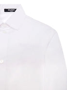 Camicia per bambino Balmain Kids bianca con logo ricamato BX5P00 P0536 100BC BALMAIN KIDS 