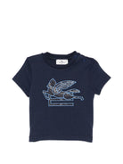 T-shirt per neonato Etro Kids blu con ricamo Pegaso GY8531 Z3672 617 ETRO KIDS 