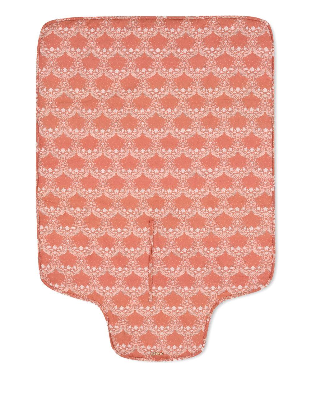Set trousse da bagno piccola, coperta neonato, tappetino per il cambio per neonata Chloé Kids rosa a fiori C20936 45U CHLOE' KIDS 