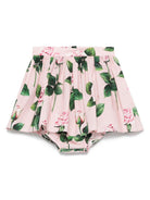 Gonna per neonata Dolce & Gabbana Kids rosa a fiori con pantaloncini abbinati L25I20 HS5S8 HF5IZ DOLCE & GABBANA KIDS 