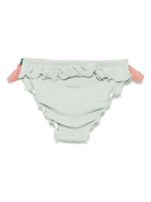 Slip bikini per bambina Donsje Sisi verde con dettagli con ruches 4501302 110ZB DONSJE 