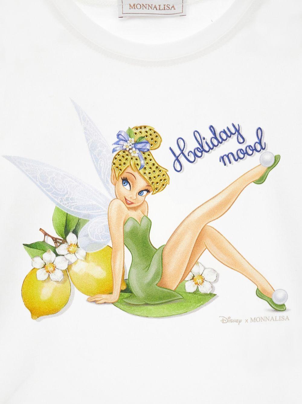 T-shirt per bambina Monnalisa bianca con grafica Trilli 11G625 7201 0099 MONNALISA KIDS 