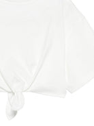 T-shirt per bambina Douuod Kids bianca con nodo DY8A11 Z3708 101 DOUUOD KIDS 