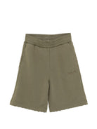 Shorts per bambino Golden Goose Kids verde con vita elasticizzata GKP02452P00456 35479 GOLDEN GOOSE KIDS 